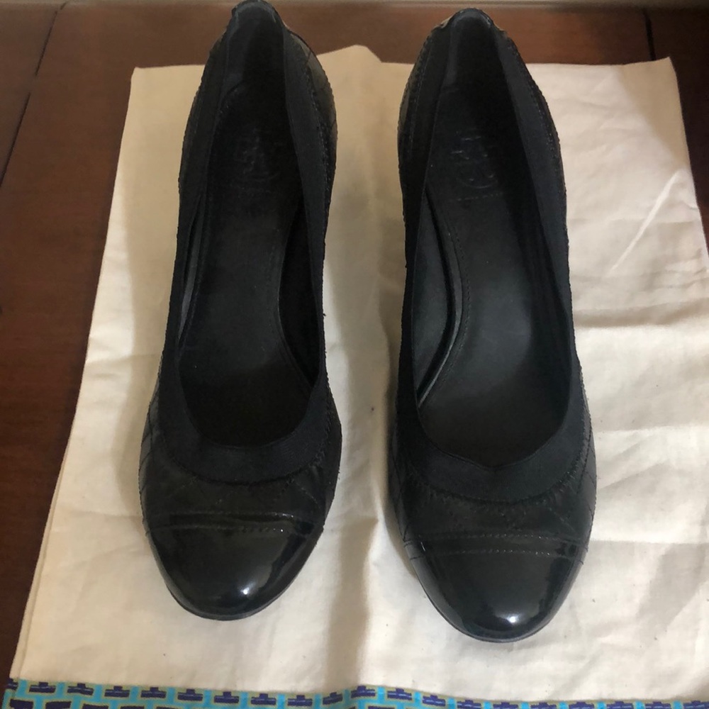 Authentic Black Tory Burch little heels